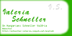 valeria schneller business card